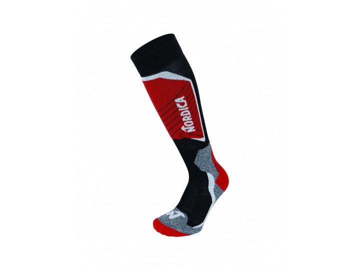 чорапи-NORDICA-TECH JUNIOR - Black/Red/White